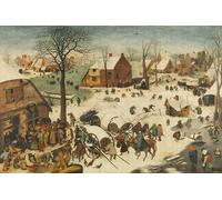 Bayby-1000-Piece Plastic Jigsaw Puzzle - The Census at Bethlehem by Bruegel | Water-Resistant & Durable Pieces | Framable Art Puzzle for Home Decor