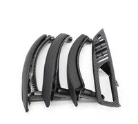 BAYDE 7PCS Set LHD RHD Interior Door Window Switch Panel Pull Handle Leather Cover for X5 X6 E70 E71 2007-2014 Interior Door Handle Cap(RHD Set Carbon16)