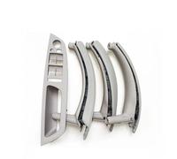 BAYDE 7PCS Set LHD RHD Interior Door Window Switch Panel Pull Handle Leather Cover for X5 X6 E70 E71 2007-2014 Interior Door Handle Cap(LHD Set Titanium6)