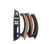 BAYDE 7PCS Set LHD RHD Interior Door Window Switch Panel Pull Handle Leather Cover for X5 X6 E70 E71 2007-2014 Interior Door Handle Cap(LHD Set Sattle3)