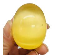BAYDE Citrine Crystals Stone Egg Shaped Polishing Gemstone Reiki Crystals Crystals Natural Quartz Feng Shui Figurines Ornament Massage Balance YICHENGYIN, 47*35mm, Yellow