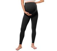BAYDI Clouduxi 25" Maternity Leggings Over Bump Soft Belly Support Workout Leggings Pregnancy Yoga Pants Trousers Black