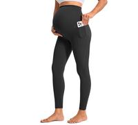 BAYDI Clouduxi Maternity Leggings with Pockets Over The Belly 25" - Buttery Soft Yoga Workout Active Pregnancy Pants Black