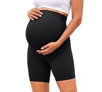 BAYDI Clouduxi Maternity Shorts Over The Belly 6" | High Waisted, Maternity Biker Shorts for Yoga, Athletic