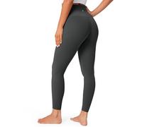 BAYDI Leggings for Women UK Butter Soft Gym Leggings High Waisted Compression Women's Leggings Tummy Control Yoga Pants Grey - 25 Inches