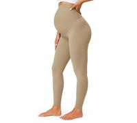 BAYDI Maternity Leggings for Women Over the Belly Khaki