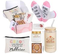 Bayelove Chaos Coordinator Gifts for Women, Thank You Gifts for Women Birthday, Boss Gifts for Women, Teacher Appreciation Gifts, 16 oz Glass Cup Basket Gifts Set (M, Chaos Coordinator)