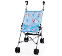 Bayer: Buggy Umbrella Stroller - Blue & Cows Accessory for Dolls Up to 18"""" Foldable Playful Design Seat Belt Kids Toy Ages 3+
