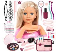 Bayer Charlene Magic Nails, Hair Styling Head 27cm with Hands - Doll Head for Hair Styling with Accessories, Makeup, Cool Nails, Varnish & Stickers - Kids Hairdressing, Make Up Play Set for Girls 3+