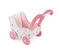 Bayer Chic 2000 425 88 Wooden Doll's Pram, Stars Pink, 55 x 31 x 45 cm