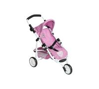 Bayer Chic 2000 612-62 Jogging Buggy Lola Doll's Pram Doll Buggy Jeans Pink