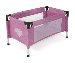 Bayer Chic 2000 652-62 Travel Cot for Baby Dolls Jeans Pink