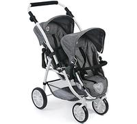 Bayer Chic 2000 68976 Tandem-Buggy Vario - Doll car, Gray (Jeans Gray), from 3 to 7 years old.