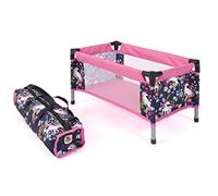 Bayer Chic 2000 Baby Doll Travel Cot Navy Pink Unicorn 652-43
