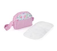 Bayer Chic 2000 - Doll Diaper Bag, Doll Nappy Bag, Doll Accessories, Doll Bag, Flowers, Pink