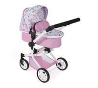 Bayer Chic 2000 - Doll pram Mika, 2-in-1 combination doll's pram for children from 4 to 8 years, flowers, flowers pink, 595-53