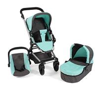 Bayer Chic 2000 Fides 645 42 Combination Doll's Pram 3-in-1, Melange Anthracite Mint, 61 x 44.5 x 85 cm