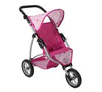 Bayer Chic 2000 - Leon Doll Stroller, Jogging Buggy, Doll Jogger for Children 4-8 Years, Unicorn, Pink