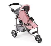 Bayer Chic 2000 - Lola, jogging buggy, doll jogger, doll's pram, melange grey pink
