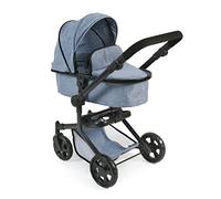 Bayer Chic 2000 - Mika Doll's Pram, 2-in-1 Combination Doll's Pram for Children from 4 to 8 Years, Jeans Blue, Boys