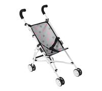 Bayer Chic 2000 - Roma Doll's Pram, Mini Pushchair, Grey Stars