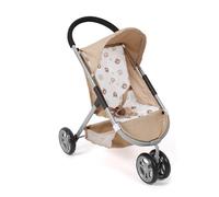 Bayer Chic 2000 Speedy Doll Buggy - Beige Bear - Suitable for Dolls up to 46 cm - Pusher Height 58 cm