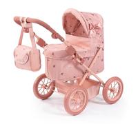 Bayer Design 13026AB Dolls pram stroller Trendy, height-adjustable handle, foldable, big wheels, bag, integrated basket - for girls and boys, 3+ age