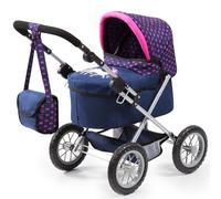 Bayer Design 13054AA Dolls Pram Trendy with bag, adjustable handle, Unicorn blue