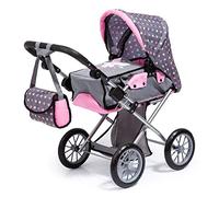 Dolls pram City Star stroller foldable adjustable, removable carrycot, convertible