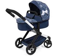 Bayer Design 17073AB Dolls pram XEO, doll stroller, carriage pram with bag, convertible, height-adjustable