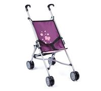 Bayer Design 30157AA Doll pushchair, umbrella stroller, integrated safety belt, double wheels, foldable, metal