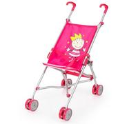 Bayer Design 30182AA Dolls Buggy Umbrella Stroller Pram for Toddler Foldable Double Wheels Stable, Pink
