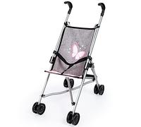Bayer Design 30533AA Doll pushchair, umbrella stroller, integrated safety belt, double wheels, foldable, metal