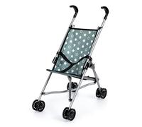 Bayer Design 30558AA Doll pushchair, umbrella stroller, integrated safety belt, double wheels, foldable, metal