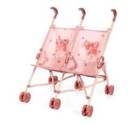 Bayer Design 30726AA Twin doll pushchair, foldable double doll stroller, double wheels, metal, for dolls up to 46 cm