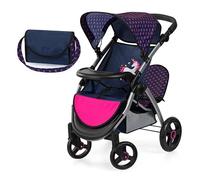 Navy Blue Twin Doll Stroller With Bag Top Quality Genuine