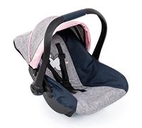 Bayer Design 62927 Dolls Car Seat EasyGo, sun canopy, attachable to Neo Vario dolls pram, blue, grey, butterfly