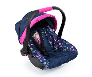 Bayer Design 67917AA Doll car seat, with sun canopy, adjustable handle, harness, for dolls up to 46 cm, attachable to Neo Vario, Xeo dolls prams, for children 3+ age