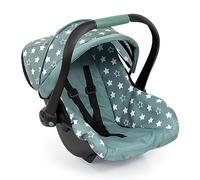Bayer Design 67958AA Dolls Car Seat EasyGo, sun canopy, attachable to Neo Vario dolls pram, Nordic green stars