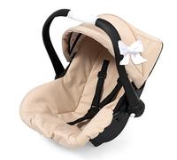 Bayer Design 67975AA Doll car seat, seat for dolls, with sun canopy, adjustable handle, harness, for dolls up to 46 cm