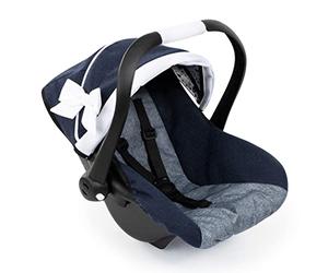 Bayer Design 67981AA Doll car seat, with sun canopy, adjustable handle, harness, for dolls up to 46 cm, attachable to Neo Vario, Xeo dolls prams, for children 3+ age