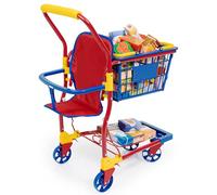 Bayer Design 75003AA Shopping cart for kids, Supermarket trolley, with food boxes, colorful