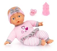 Bayer Design 93003AD first soft bodied baby doll, 30 cm, cuddly, with dummy and bottle