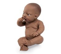 Bayer Design 94200AA Newborn Doll, Bath Baby Girl, Dark, 42cm | Swimming doll, with many details such as dimples and folds, for role play