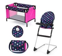 Bayer Design Doll Accessory Set with High Chair & Bed, Ages 3+