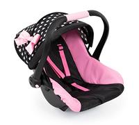 Bayer Design Doll car seat, with sun canopy, adjustable handle, harness | seat for dolls up to 46 cm, swings when slightly pushed, attachable to Neo Vario, Xeo dolls prams, for children 3+ age