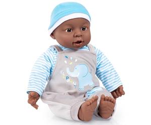 Bayer Design Doll with function Interactive Baby, talking, with sound | soft body, ethnic, 40 cm