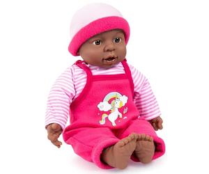 Bayer Design Doll with function Interactive Baby, talking, with sound | soft body, ethnic, 40 cm