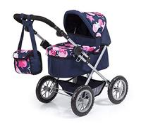 Bayer Design Dolls pram Trendy with bag, height-adjustable handle, foldable