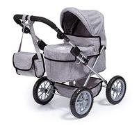 Dolls Pram "Trendy" with Shoulder Bag, Underneath Shopping Basket, Foldable